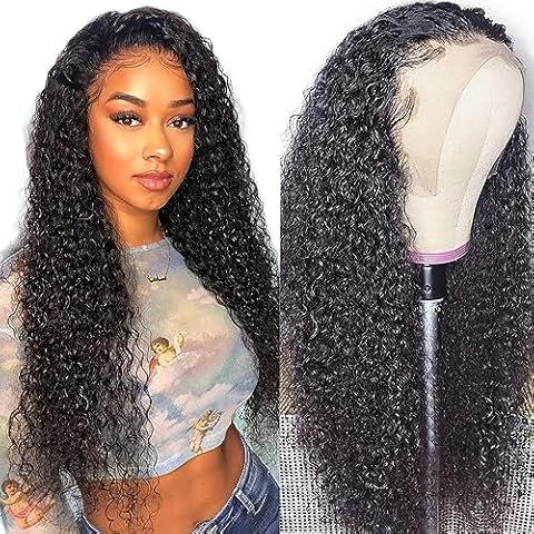 Transparent Deep Curly Lace Wig for Women Cover