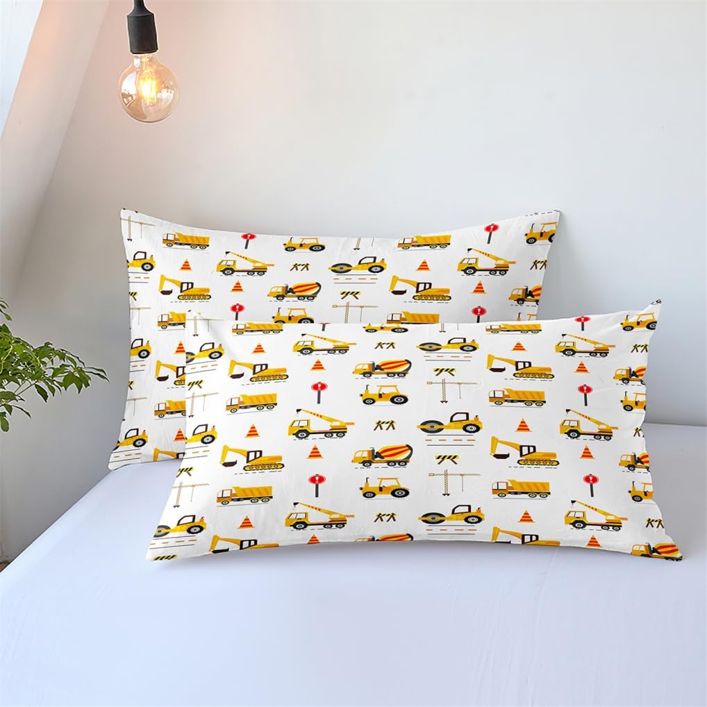 Infantil Juegos de Cama 3D Dibujos Animados Coches Tren Excavadora Impresiones Fundas nórdicas para Niños Niñas Adolescentes Funda de edredón (Estilo 4,220x240 cm - Cama 150 cm)
