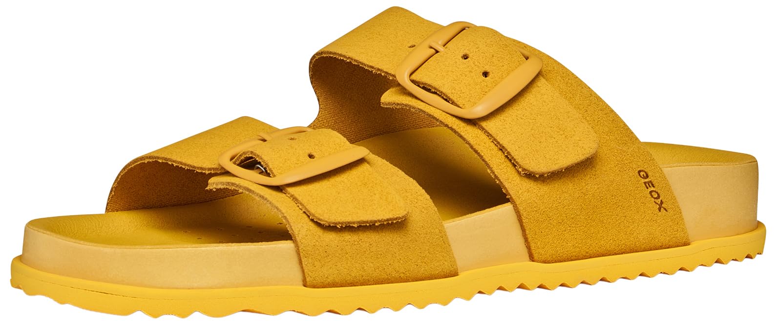 Geox Women's D SANDYBETT A Flat Sandal, DK Yellow, 38 EU