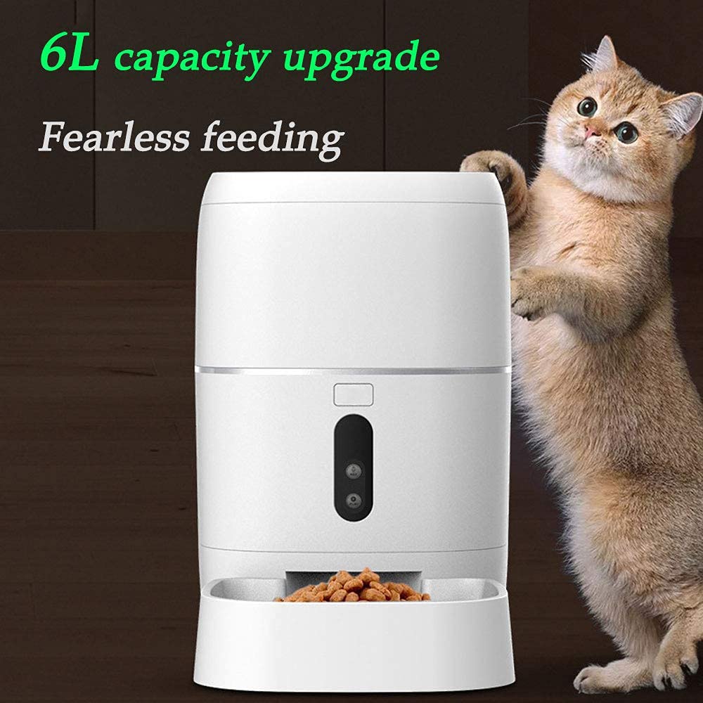 Worth having - Alimentatore automatico per animali domestici, erogatore di cibo per animali domestici Smart Feed per gatti e cani, Wi-Fi abilitato, app per Android e iOS, registratore vocale di alimen
