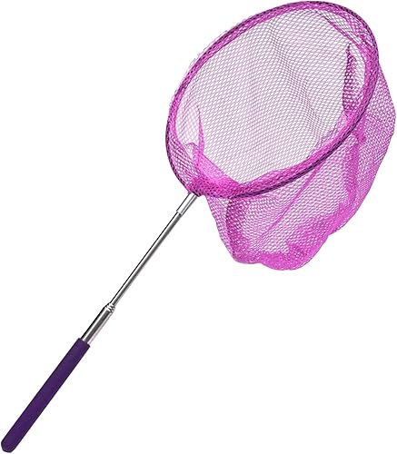 Redes telescópicas de pesca de mariposa ideal para la captura de redes de peces herramientas al aire libre colorido extensible 34 pulgadas
