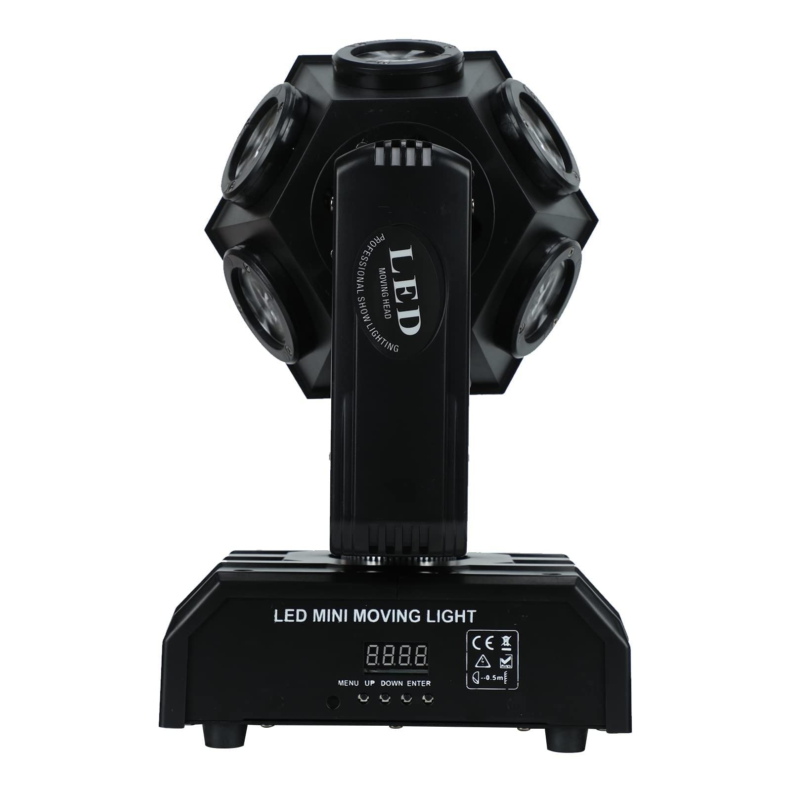 4-in-1-RGBW-Moving-Head-Bühnenlicht,kugelförmiges LED-Beam-DJ-Disco-Wash-Party-Licht,DMX512-13/15-Kanal-Effektbeleuchtung, 360 ° Drehung, Sound aktiviert,12 x 12W, für Bar-Club-Konzerthochzeiten