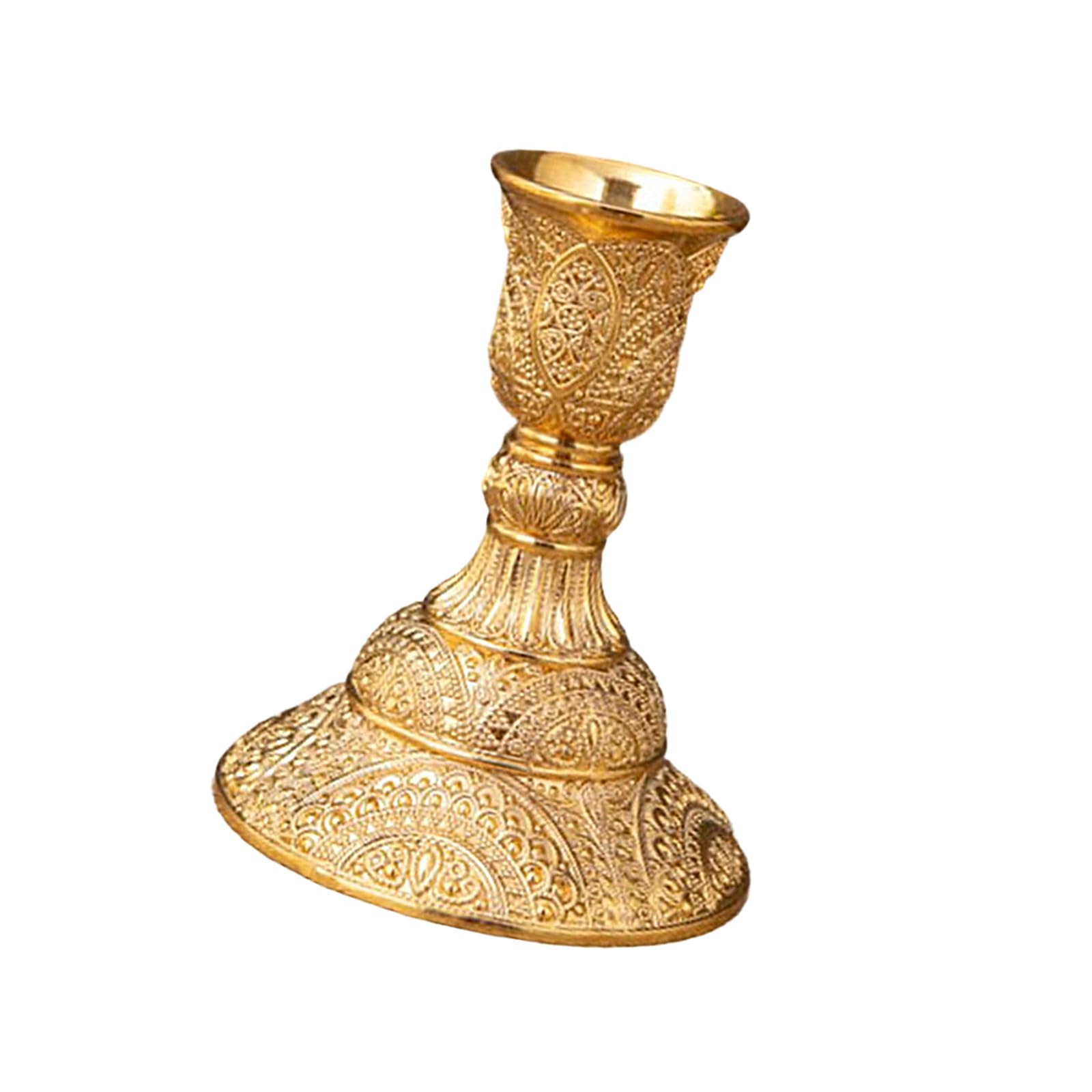 Decorative Antique Engraved Taper Holders Metal Candlestick Candelabra for Living Room Table Centerpieces Decors Table Centerpiece Holders