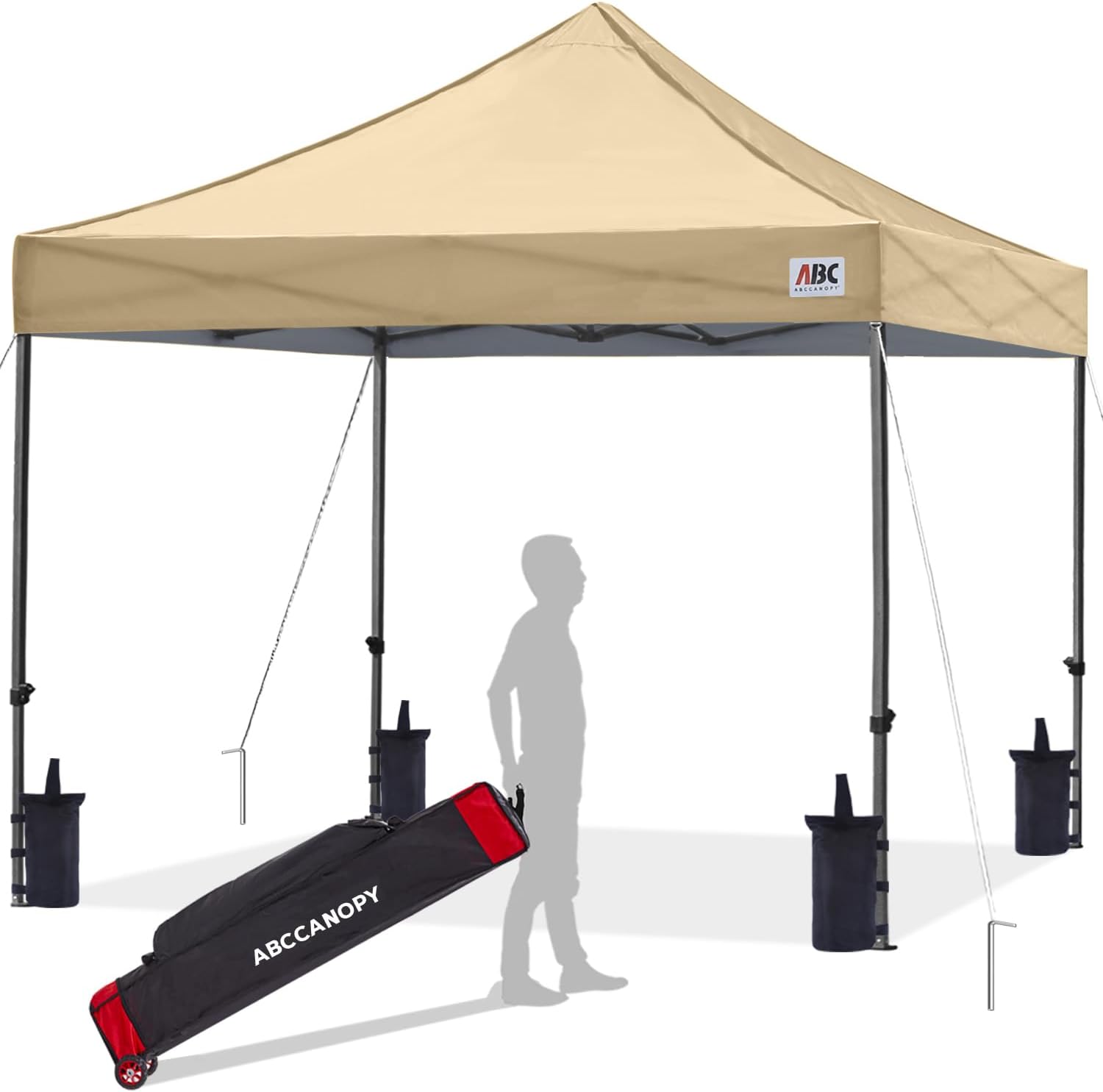 Patio Pop Up Canopy Tent 10x10 Commercial-Series (Beige)