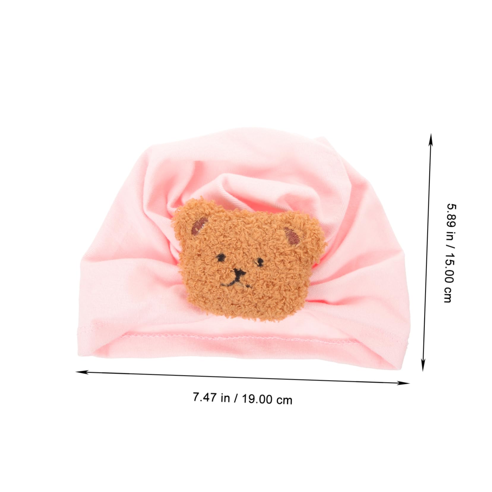 SOIMISS y otoño Gorro de bebé de Estilo Coreano Oso Lindo Gorro de Jersey versátil y Gorro fetal de Llena de algodón para bebé (Rosa Claro) 1 Pieza Gorros