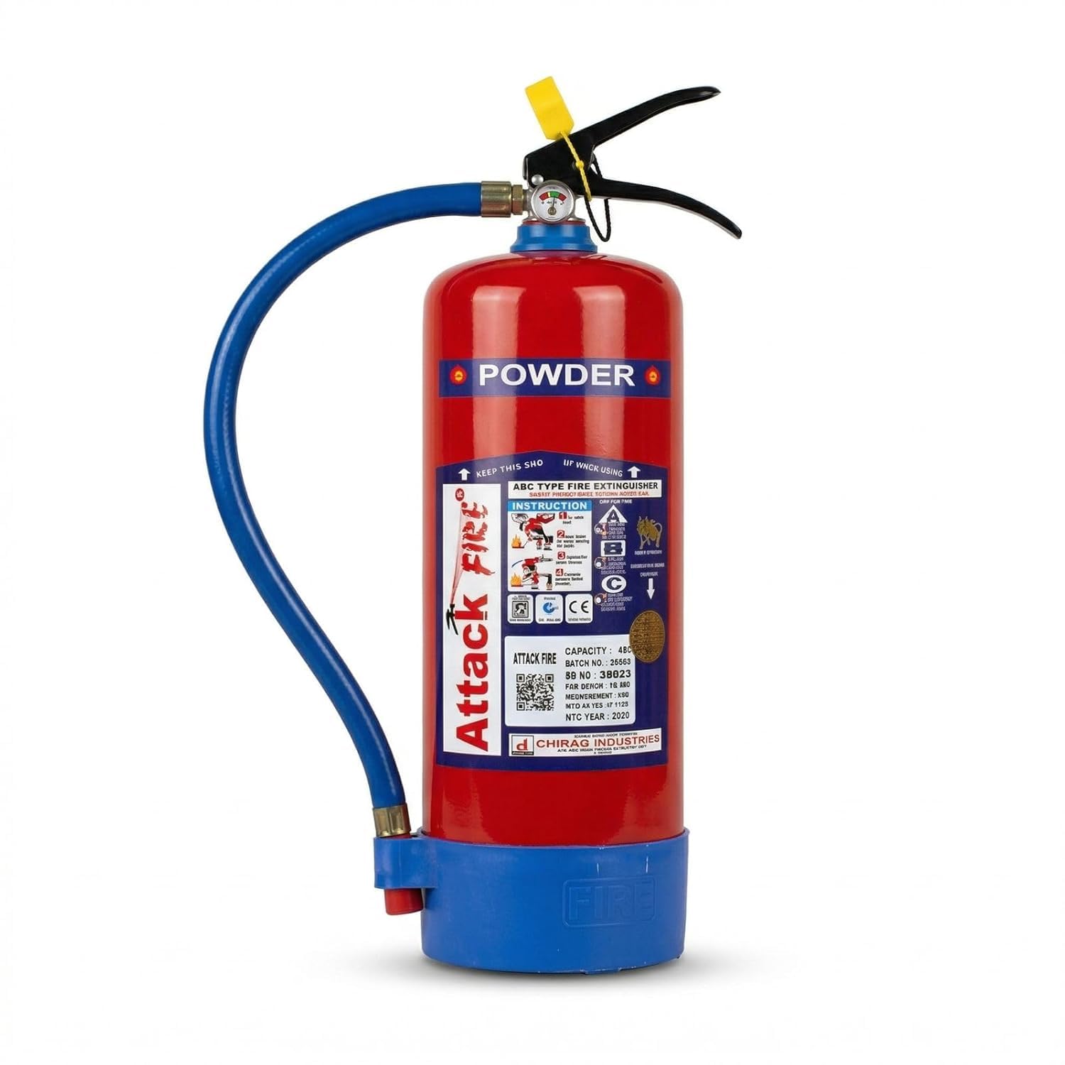 ABC Dry Powder Fire Extinguisher | Multipurpose Fire Safety Cylinder for Home, Office, Car & Industrial Use | Portable Emergency Fire Suppression Equipment 2KG-image-0