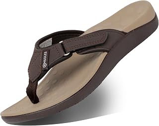 RX Unisex Slide & Flip-Flop Sandals - Orthotic Recovery Sandal with Comfortable Arch Support and Adjustable Strap for Foot and Leg Pain Relief, for Men and Women