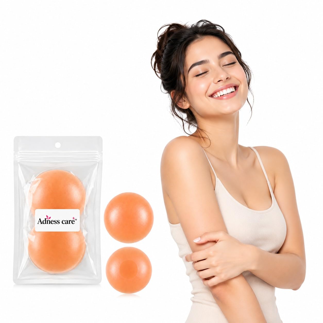 Premium Silicone Nipple Cover for Women | Reusable Self Adhesive Nipple Covers | Invisible Bra Pads | Waterproof & Sweatproof | Strapless, Backless Dress, Lingerie Essential | Nude | 1 Pair-picture-10