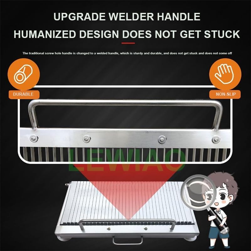 Manual Slicer Slicing Hand Pressure Thickened Stainless Steel Double-blade Sharp Cooked Food Slicer Cutter Food Processor (41-15CM)