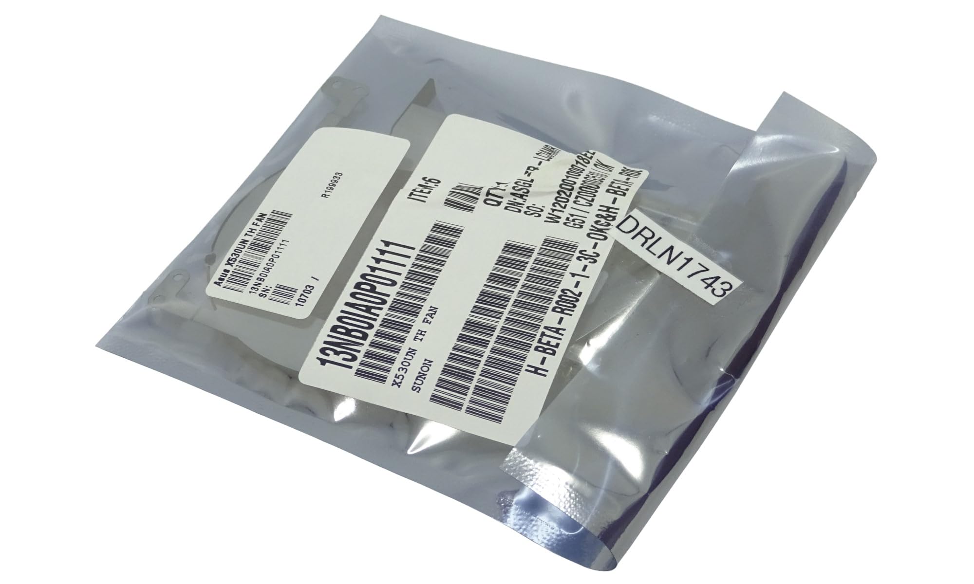 Ventola di Raffreddamento CPU per Asus VivoBook K530FN, S530FA, S530FN, S530UN, X530FA, X530UF, X530UN, NP: DQ5D518G000, DQ5D518G001, 13NB0IA0P01111, 13NB0IA0P01011, EG50050S1-CD81-S9A
