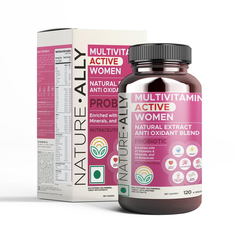 See full amazon price history chart for Nature Ally Multivitamin Active Women: 100% Rda 21 Vitamin & Minerals & 13 Botanicals | Probiotic | Biotin | Iron & Super Antioxidant Blend For Immunity, & Metabolism (120 Tablets) Nature Ally Multivitamin Active Women: 100% Rda 21 Vitamin & Minerals & 13 Botanicals | Probiotic | Biotin | Iron & Super Antioxidant Blend For Immunity, & Metabolism (120 Tablets) (B0CBSF9WB4) Amazon Price History, Amazon Price Tracker