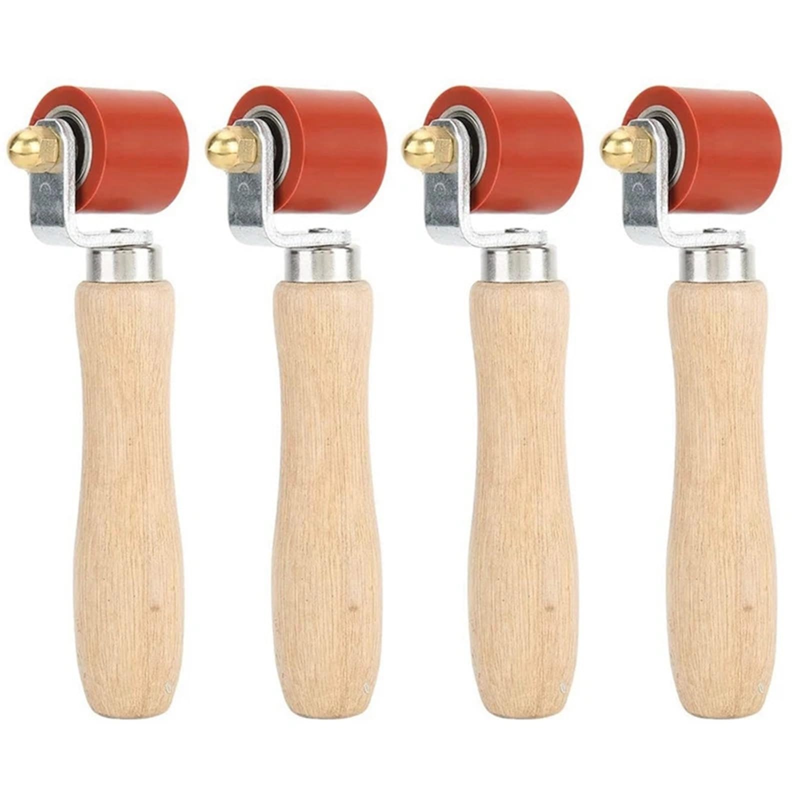 4Pcs Hand Pressure Roller, 28Mm Silicone Rolle for PVC/TPO/EPDM Roofing Tools Flooring Welding Tool for Single Ply Roofing Tape