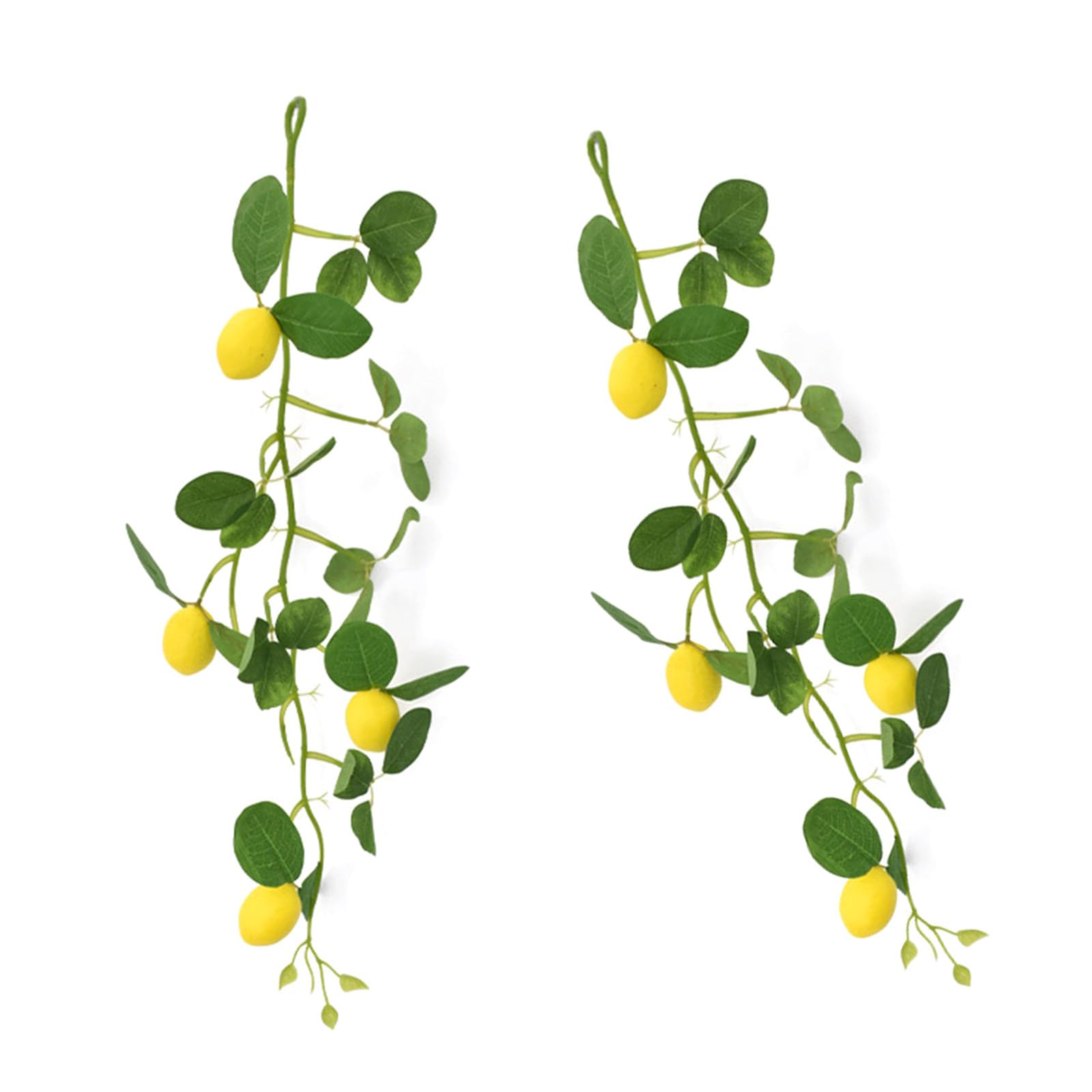 Buxuaaaa Of 2 Faux Lemon Yellow Artificial Fruit Picks Accessory for Kitchen and Balconies Display Decoration Realistic Lemon Tree Branches