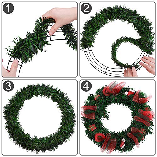 image for Elcoho 2 Pack Wreath Frames 8 Inch and 12 Inch Wire Wreath Frames with