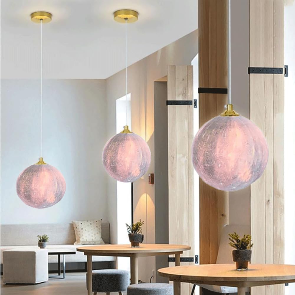 Lampe Suspendue Planet Pour Chambre D'Enfant, Lampes Suspendues Sphériques En Acrylique, Luminaires G9, Lustre Décoratif De Chambre À Coucher, Lampes À Suspension Simples Pour Chambre De Princ