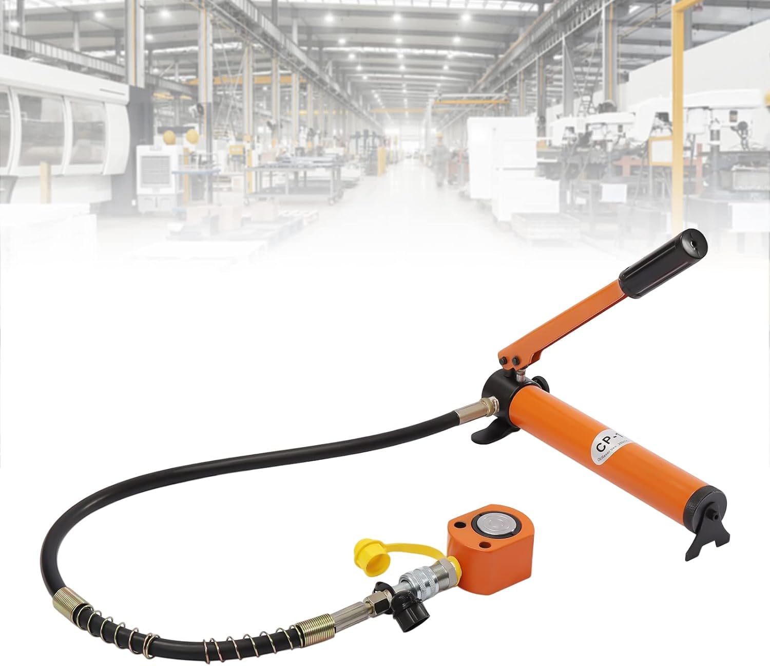 Przenośny zestaw hydrauliczny, niskoprofilowy podnośnik cylindrowy 10T z pompą ręczną 350CC do napraw przemysłowych i budowy okrętów