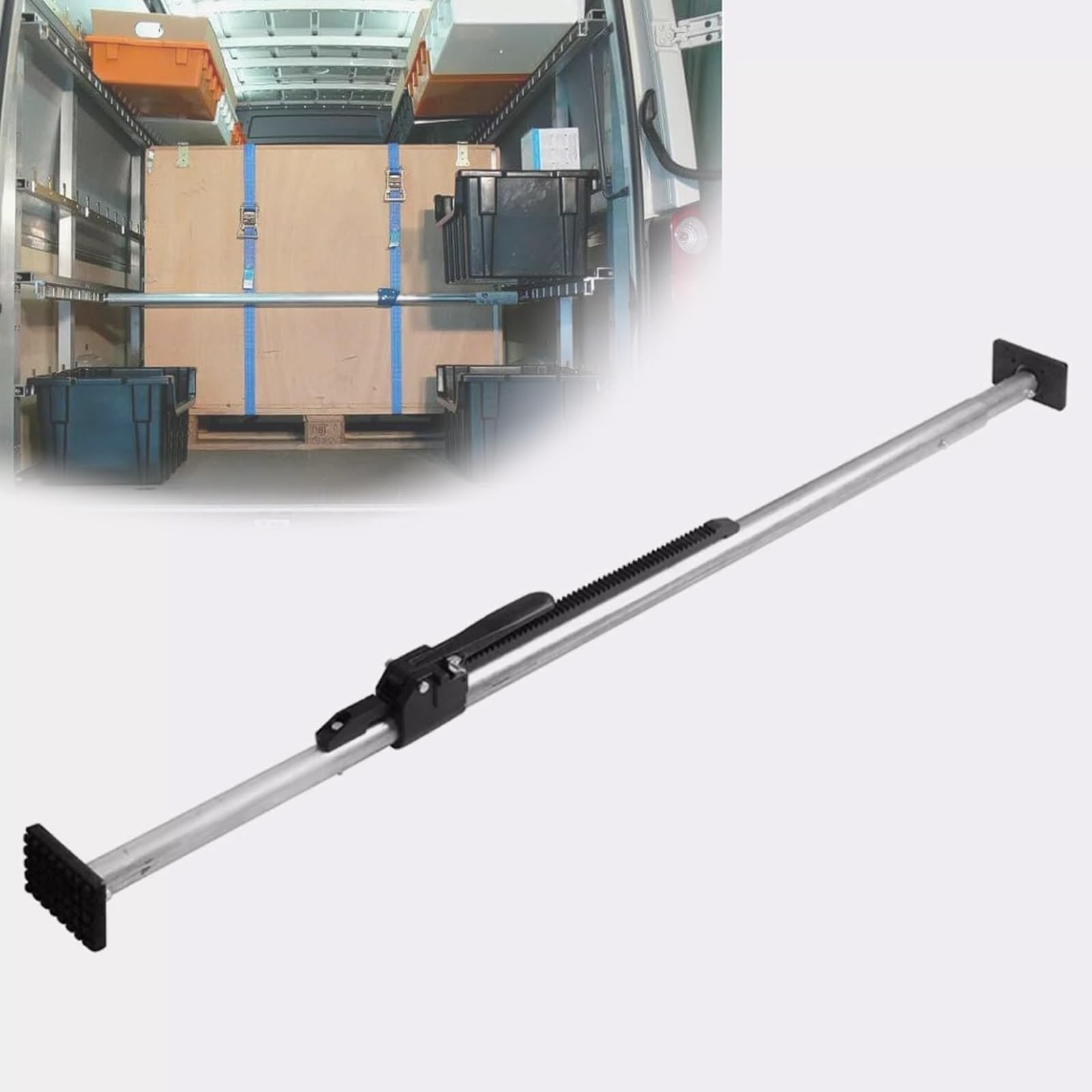 Barra di Carico for Cassone di Pick-up, Barra di Carico Regolabile for Carichi Pesanti, Asta di Supporto Telescopica for Camion con Cassone, Camper, Asta di Carico a Molla