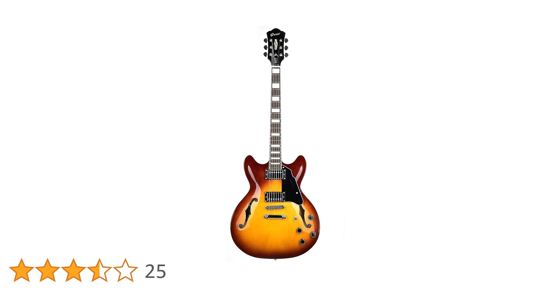 Grote エレキギター セミホロウボディ ブラウン Amazon | エレキギター NEW GROTE 335 style Jazz Electric