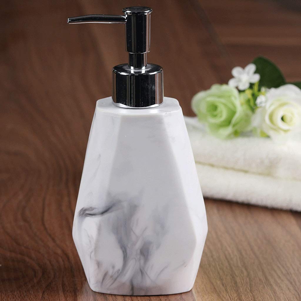 Dispenser per Doccia Bianco per Cucina e Bagno con flacone Dispenser a Pompa Manuale in Ceramica per lozione
