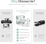 USOR 16-Stitch Sewing Machine for Beginners with Foot Pedal and 2 Speeds | 16 Stitch Patterns, Foot Pedal And Button Control, 2 Speeds, 32-Piece Thread Kit, Detailed Manual, Portable For Home Crafts