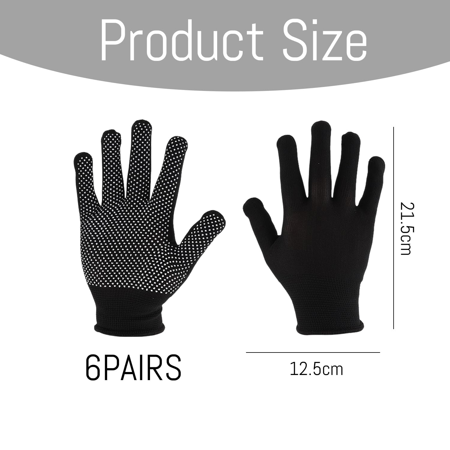 RNSKFG 6 Pairs Of Protective Dispensing Gloves, Nylon Dispensing Gloves, Work Gloves, Men'S Safety Gloves, Suitable For Construction, Gardening, And Warehouses. - Image 2