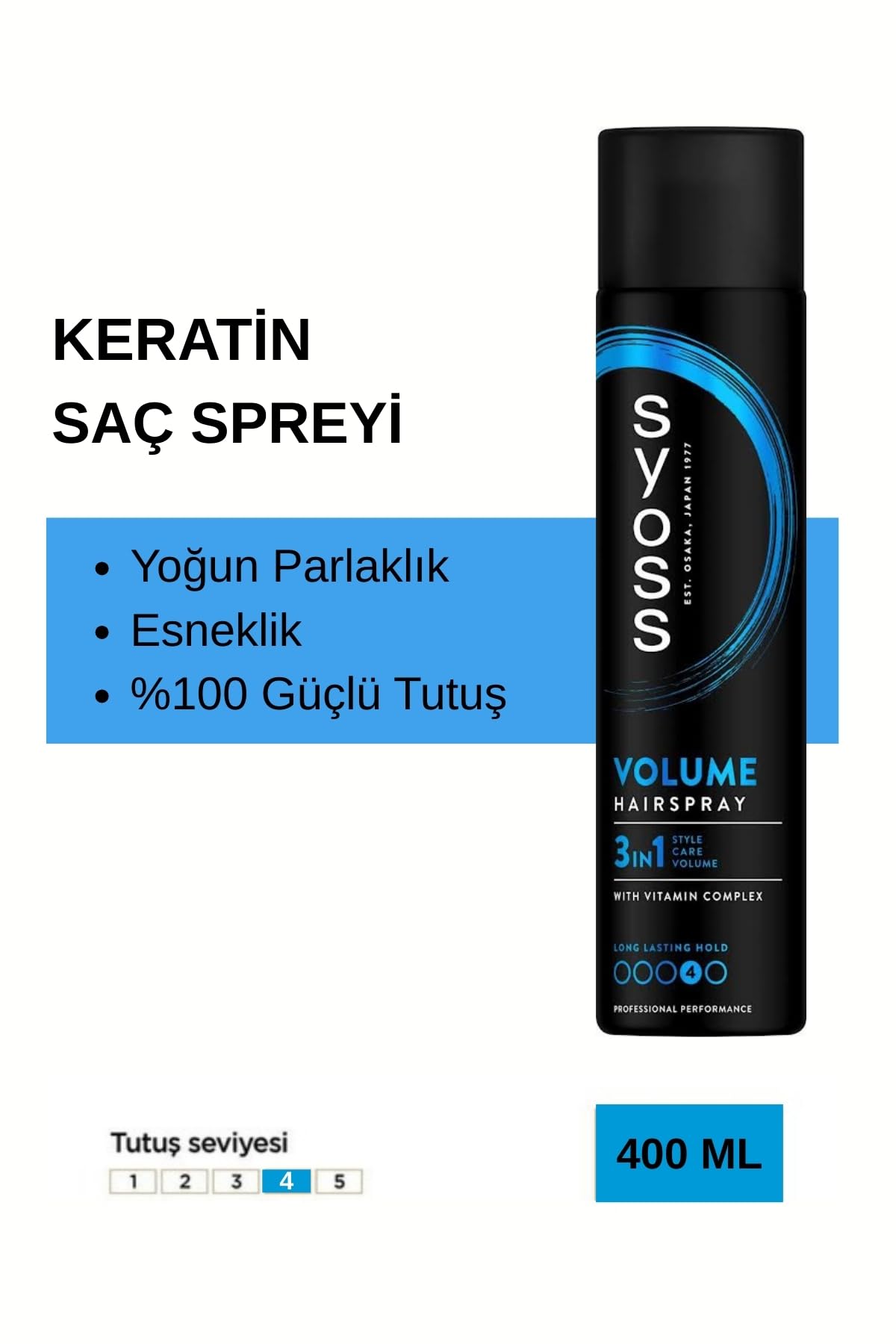 Syoss Volume Lift Saç Spreyi, 400 ml, 3'lü Set, Hacim Artırıcı