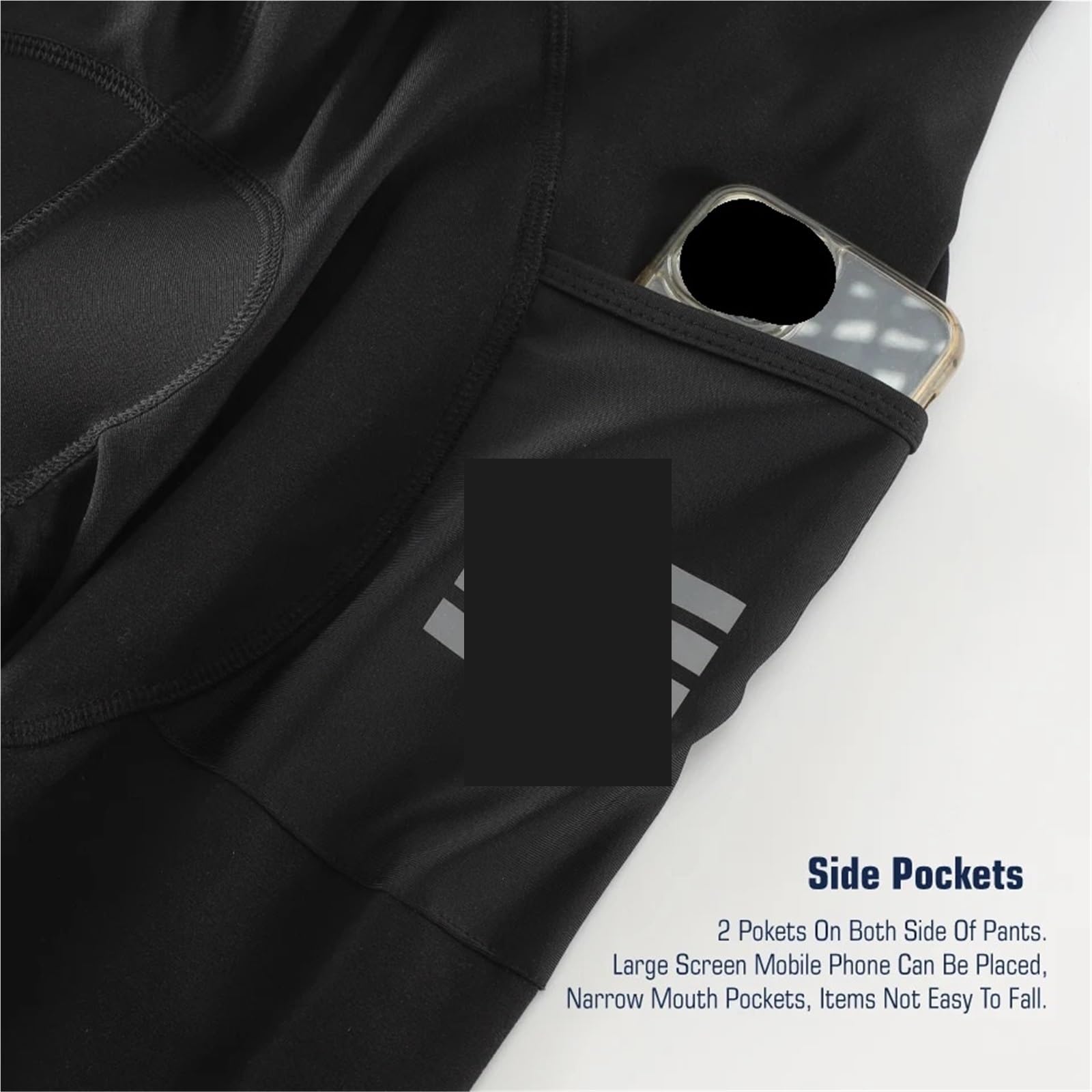 Culote Largo Ciclismo Pantalones con tirantes de ciclismo for hombre, pantalones térmicos de lana con almohadilla de secado rápido for invierno, medias largas con pechera de gama alta Culote Con Tiran