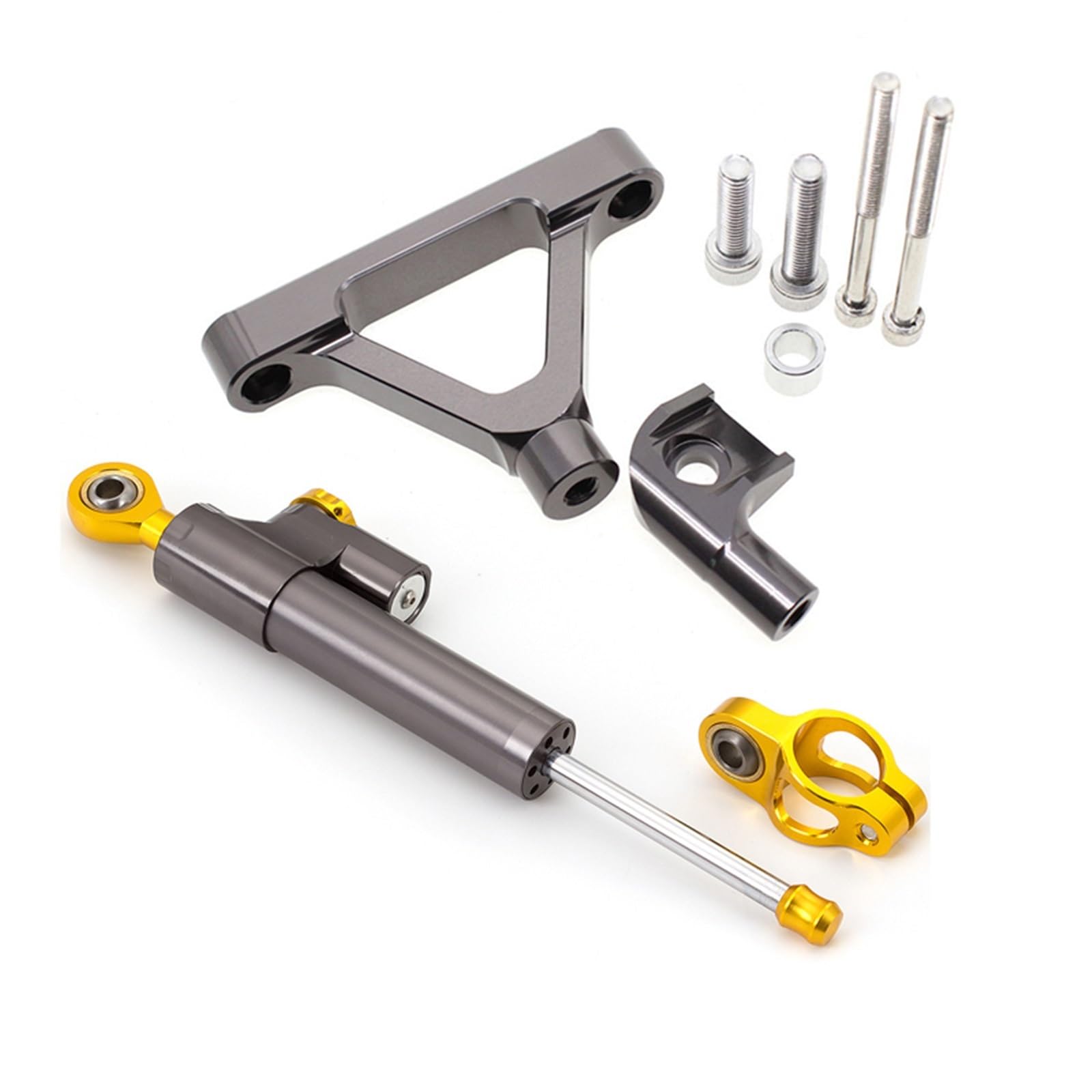 Lenkungsdämpfer Motorrad-Ersatzteil: Lenkungsdämpfer Inkl. Montagesatz Für Kawasaki ZX10R ZX-10R ZX 10R 2004 – 2005(Grey)