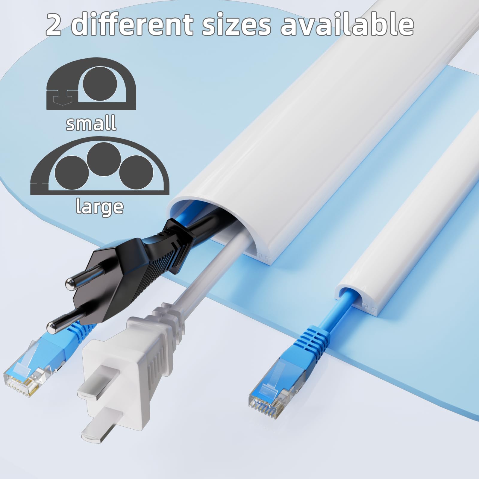 Ocultador de cables de 118 pulgadas para TV montado en la pared, adhesivo de un solo cable para pared, kit de conductos para ocultar cables, corrector de cables de silicona flexible para oficina en