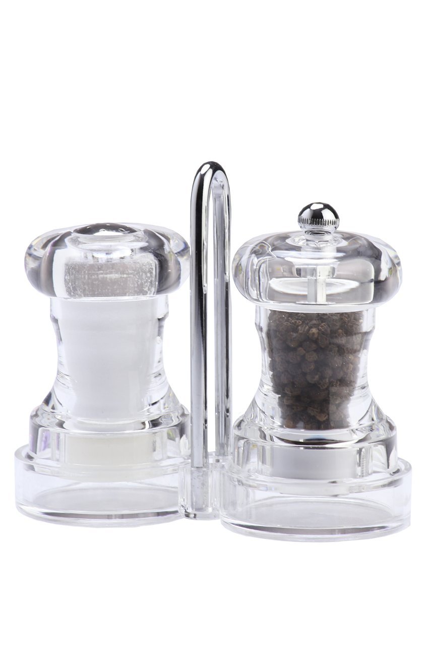 Chef Specialties Capstan Pepper Mill & Salt Shaker Set, Clear