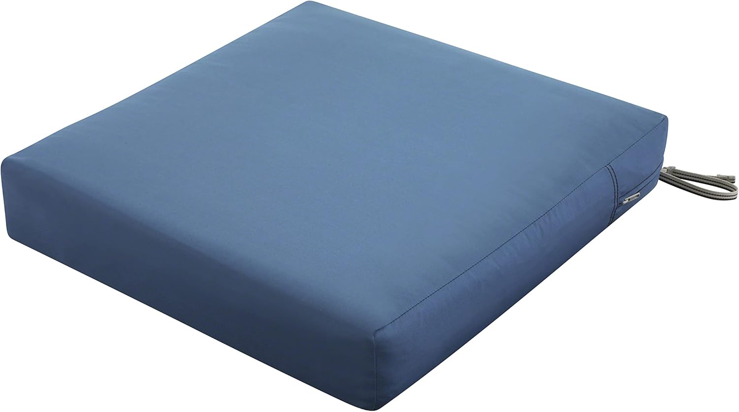 Classic Accessories Ravenna Water-Resistant 21 x 19 x 5 Inch Patio Seat Cushion, Empire Blue, Patio Loveseat Cushion 21"W x 19"D x 5"Thick Empire Blue