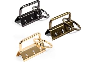 SPEEDWOX Key Fob Hardware 1.25" - 25 Mixed Sets Fabric Wristlet Sets with Split Rings