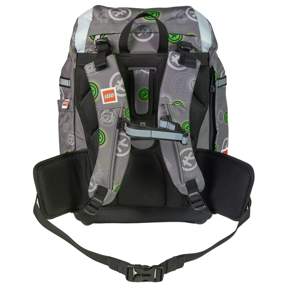 Familando - Nielsen Schulranzen Set 5-teilig - Lego Ninjago Spinjitzu Lloyd - Ergonomisch, stabil & mit gepolstertem Rücken - 1160g leicht mit 15L Volumen - mit Reflektoren - Ab 1. Klasse