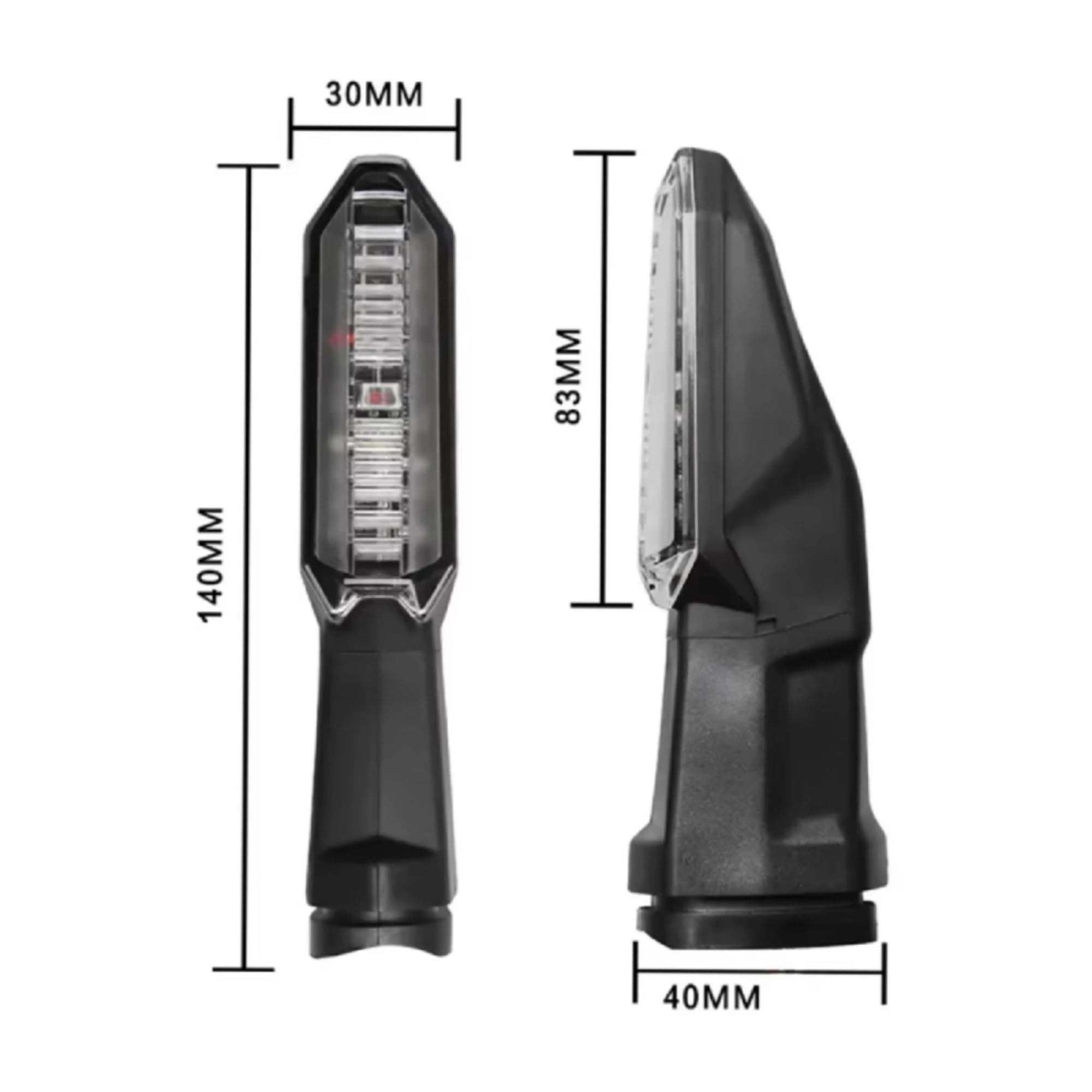 Faro Di Svolta Per Moto Per KAWASAKI Per Versys 1000 650 X250/X300 Per NINJA 1000 ZX-6R 125 250/300 400 650 ER-6N/F Luce lampeggiante indicatore(Fumo,4)