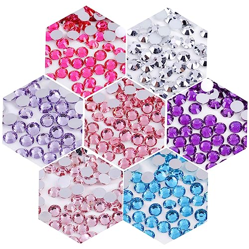 Image of 3000 Pieces SS12 3mm Flatback Rhinestones Clear Glass Round Gems Crystals for Nail Art DIY Crafts Clothes Shoes Bags (Light Grey)