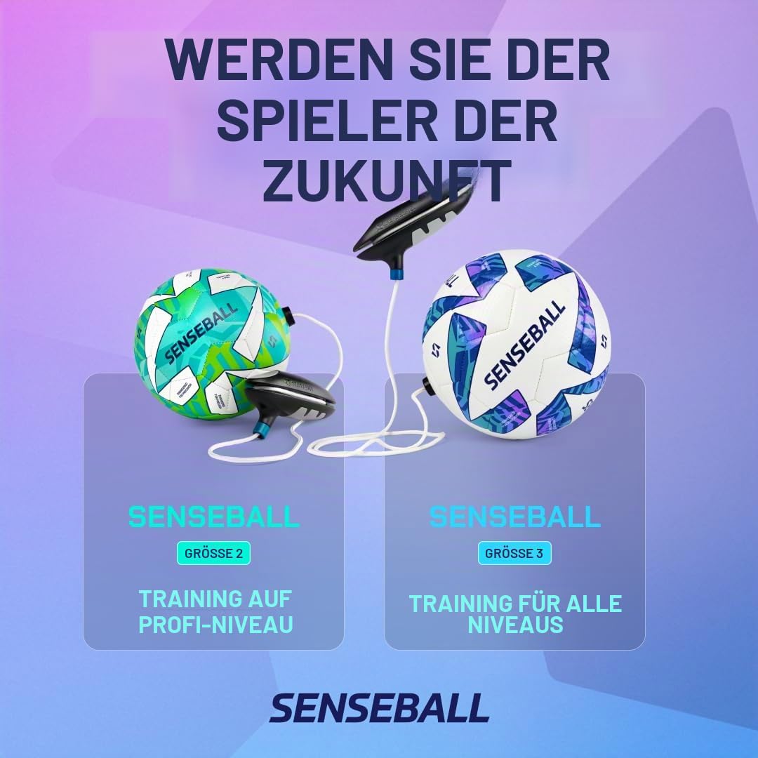 SenseBall Übungsfußball mit App - App-Gestütztes Training - Fußball Trainingszubehör & App mit 50 Übungen für Ballkontrolle & Reaktionstraining Fußball