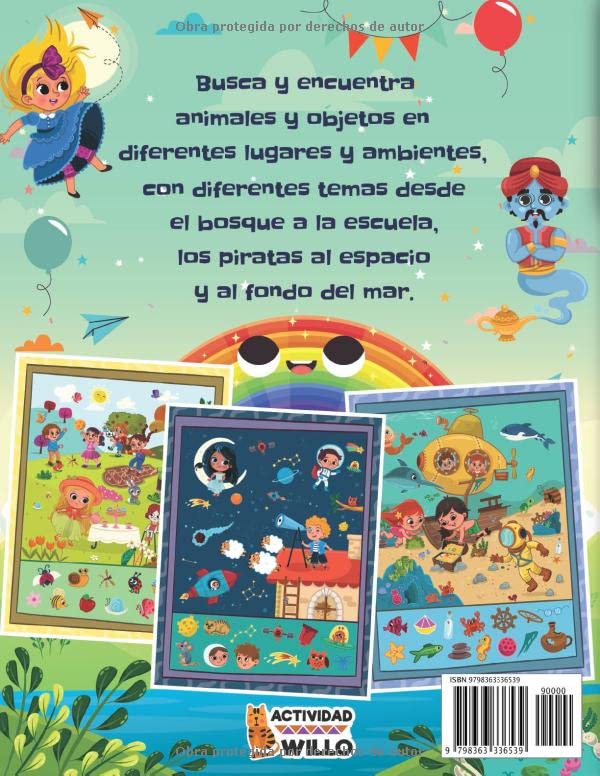 Miniatura 2 de Libro de Juegos y actividades Busca y Encuentra 3-6 años Actividades Preescolar y juegos de mesa educativos divertidos interactivos niños para