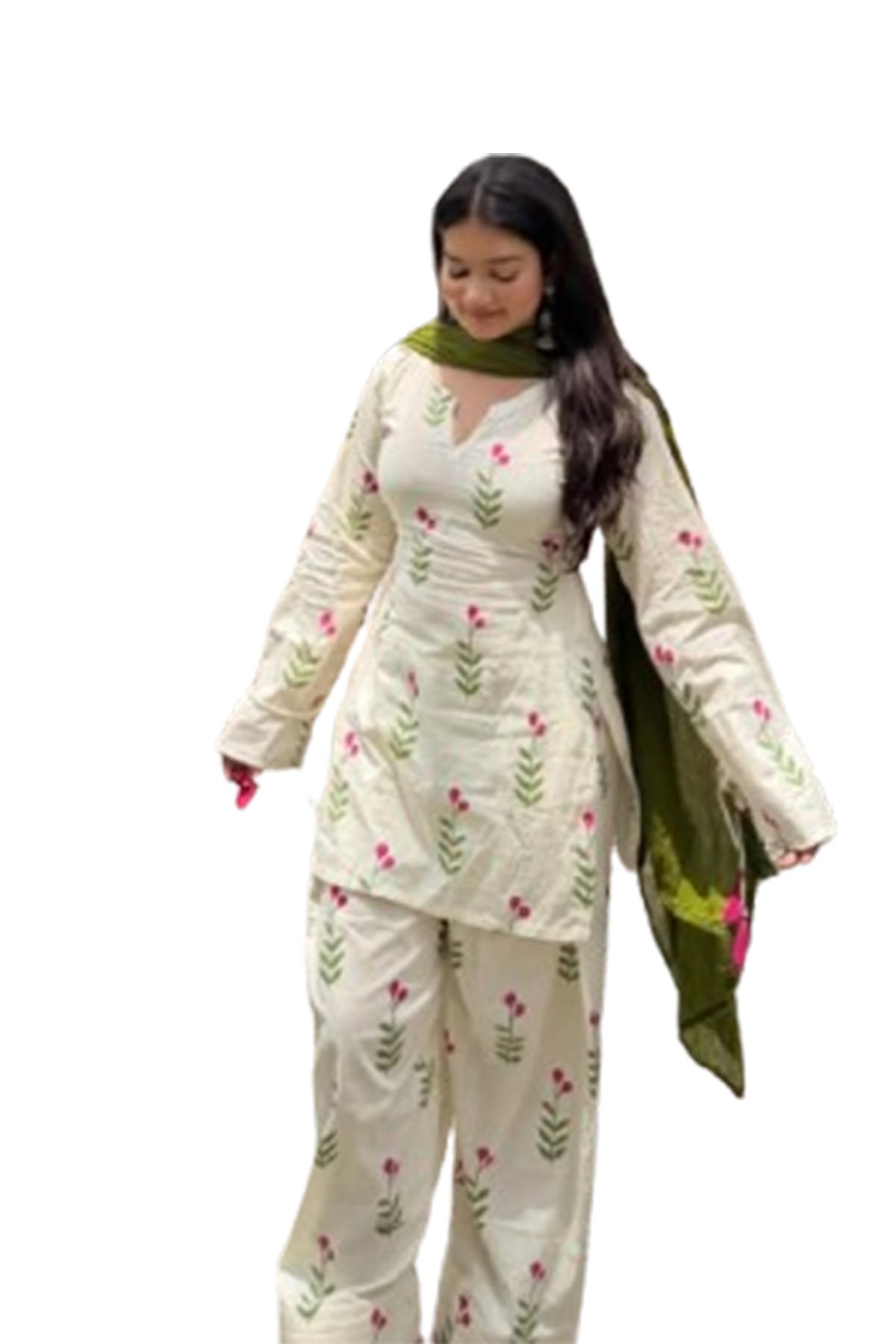 WOMEN'S Art Silk Women's Designer Heavy Work Ethnic Suit Set with Dupatta | Ready to Wear | Wedding Collection | Premium Quality (SF251340-XXL SIZE Multicolor)-image-30