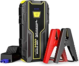 Démarreur de Batterie Voiture 4000A Démarreur d'urgence pour Voiture/Moto (Moteurs Jusqu'à 7.5L Essence/5.0L Diesel) 12V Booster de Démmarage avec Lampe Torche LED