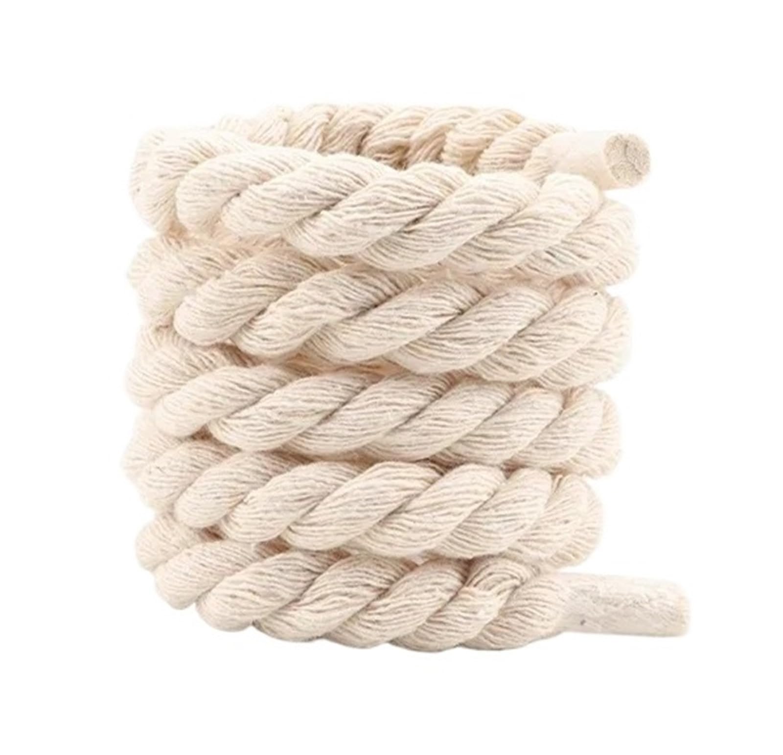GPDNBIEU Shoelaces, Round Shoelace Cotton Weaving Bold Shoelaces For Sneakers Colorful 1CM Thicker Running Boots Shoe Laces(Beige,120cm)