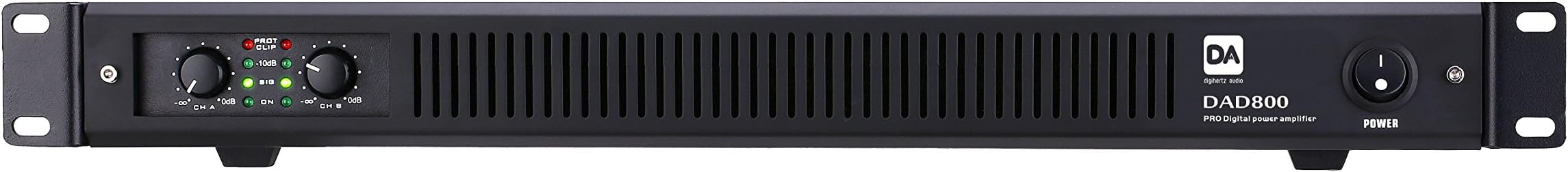 DAD800 1U rackmount Light Weight Professional Power Amplifier 2X300Watt @4Ohm Dual Channel