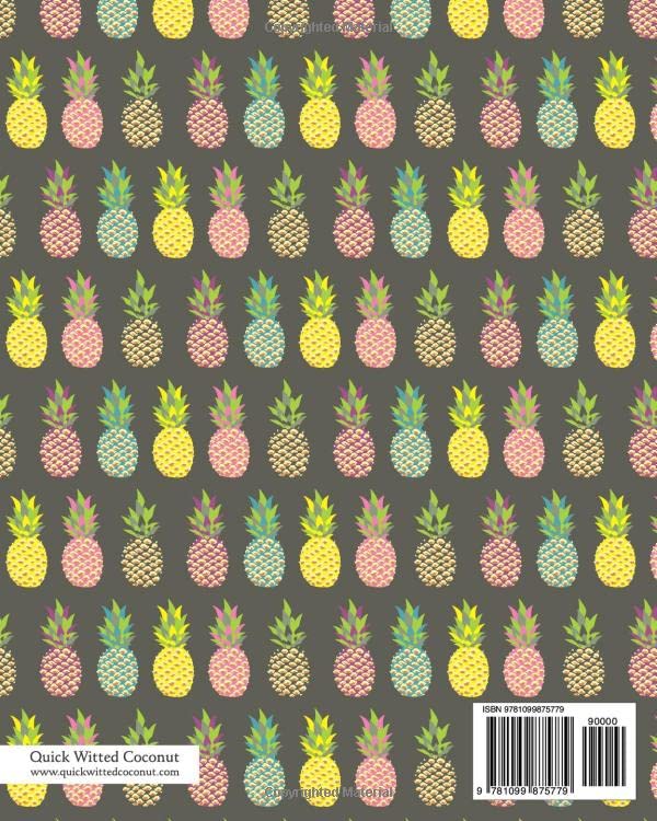 Pineapple Notebook - Ruled Pages - 8x10 - Premium (Dark) - Image 2