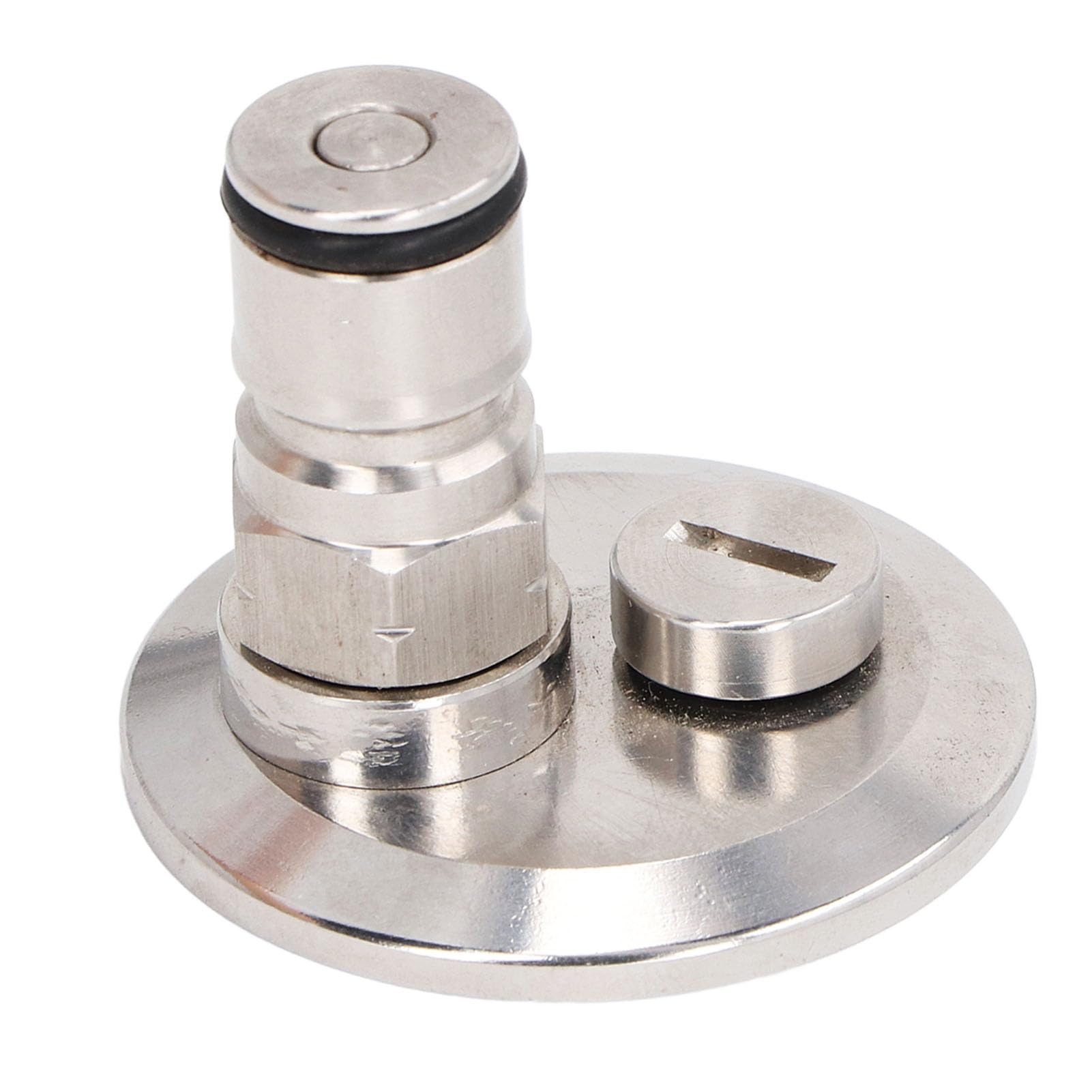Schnell zu Installierender 1,5-Zoll-Tri-Clamp-zu-Ball-Lock-Pfosten-Adapter mit Druckentlastungsventil für den Umbau von Bier-, Limonaden- und Sirupfässern