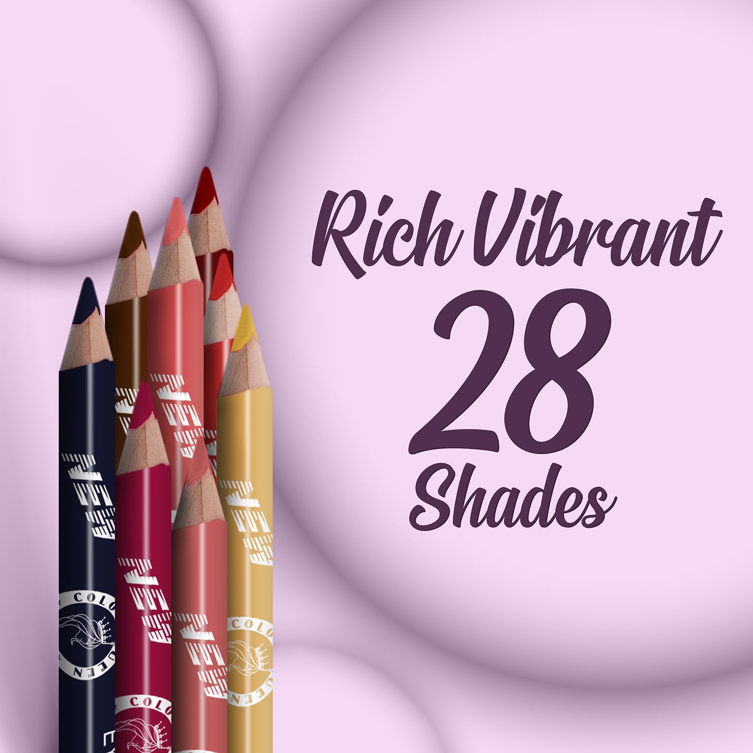 Colors Queen Eye & Lip Liner Pencil with Sharpener | Long Lasting & Smudge Proof Lip Liner | Matte Finish, Rich Color Payoff Sharpenable Pencil (Matt Purple) - Image 4 thumbnail