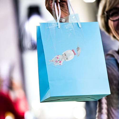 Miniatura 4 de iplusmile 12 bolsas transparentes transparentes para recuerdos de fiesta, bodas, cumpleaños y bolsas de mano para un fácil transporte