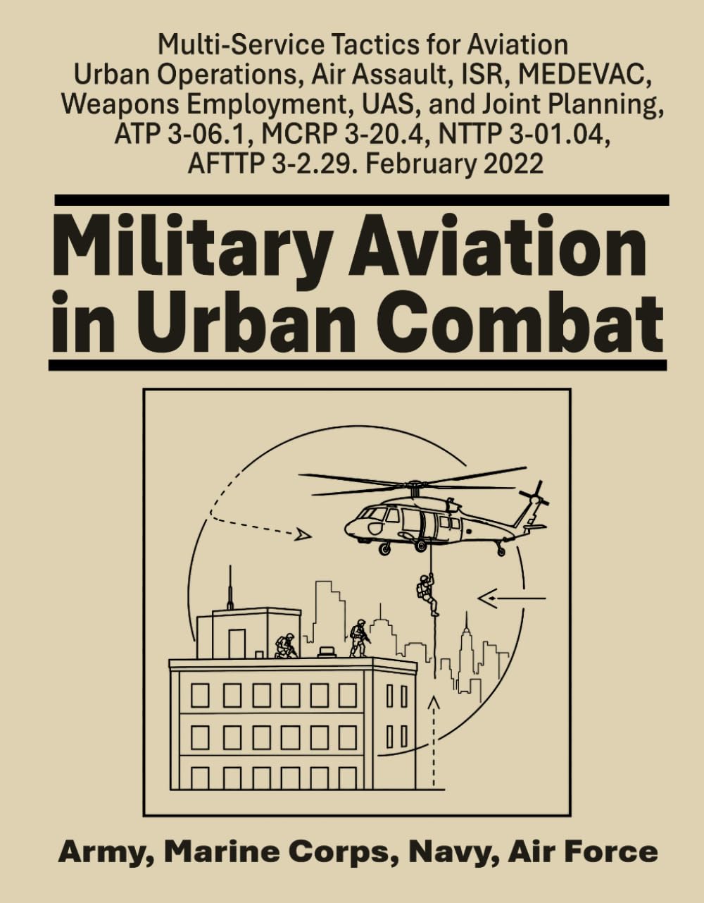 Military Aviation in Urban Combat: Multi-Service Tactics for Aviation Urban Operations, Air Assault, ISR, MEDEVAC, Weapons Employment, UAS, and Joint ... NTTP 3-01.04, AFTTP 3-2.29. February 2022