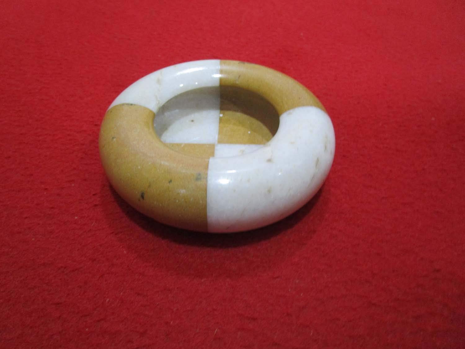 Makrana Marble Handicraft Ashtray White Marble Cigarette Ashtray Handcrafted (4 Inches)-image-10