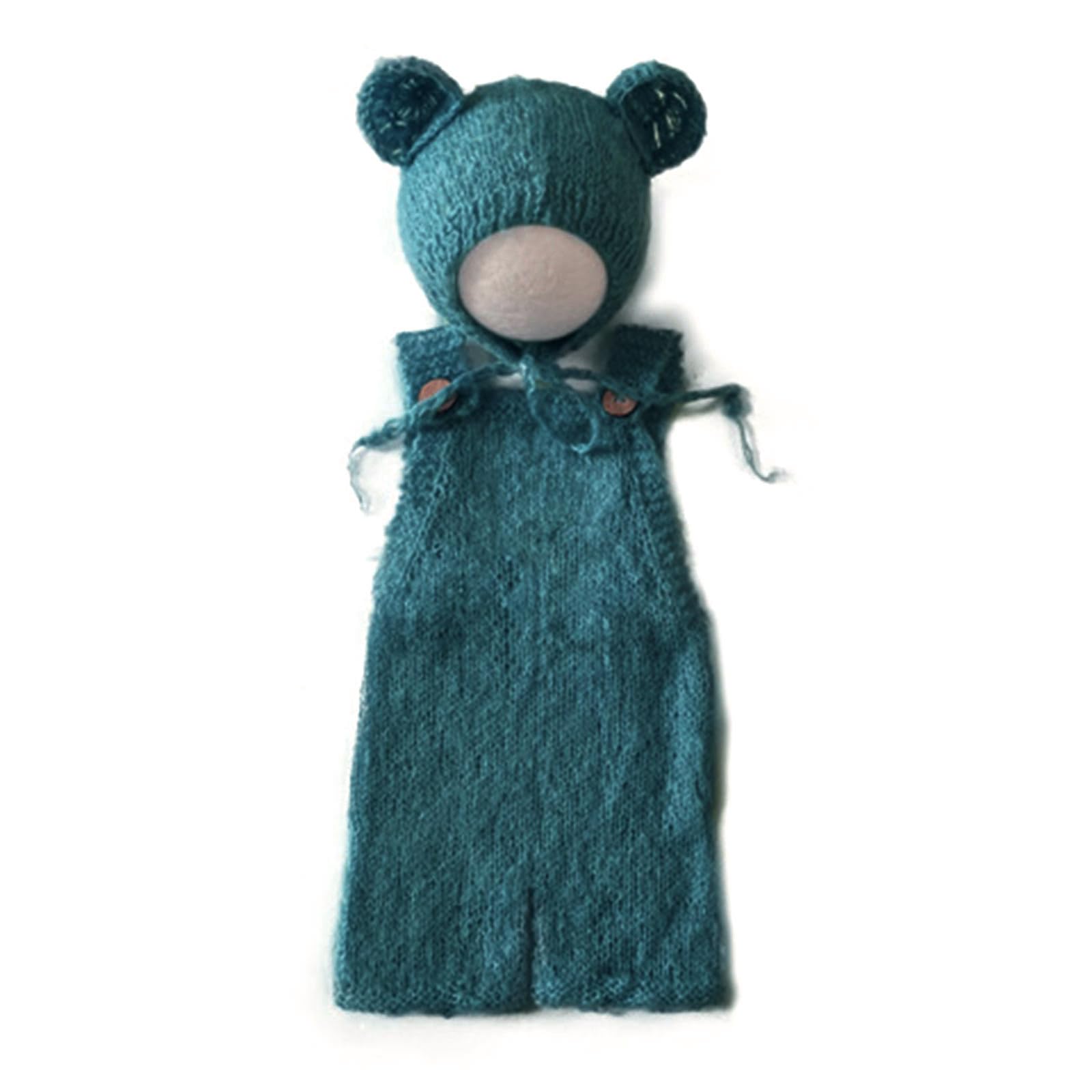 Baby Romper with Bear Hat Bonnet Newborn Photography Props Boy Girl Costume Outfit Colorful Clothes Set Photoshoot Costumes