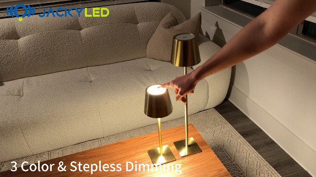 JACKYLED Cordless Lamp DIY Height, 3 Color Stepless Dimming