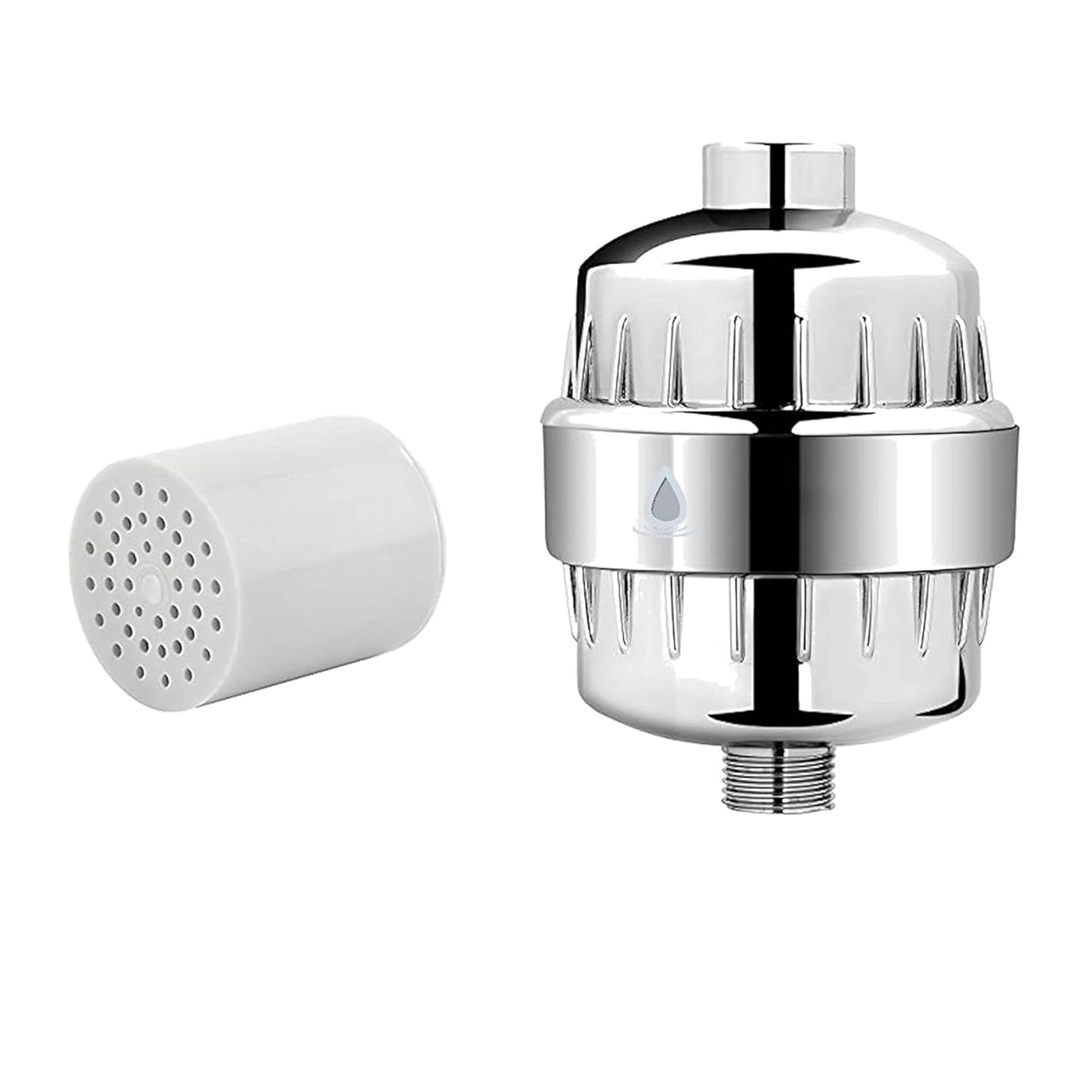 Suzec Ceramic 15 Stage Shower Filter for Hard Water (Chrome) with Extra Cartridge (White) (B0D4VKSHDZ) Amazon Price History, Amazon Price Tracker